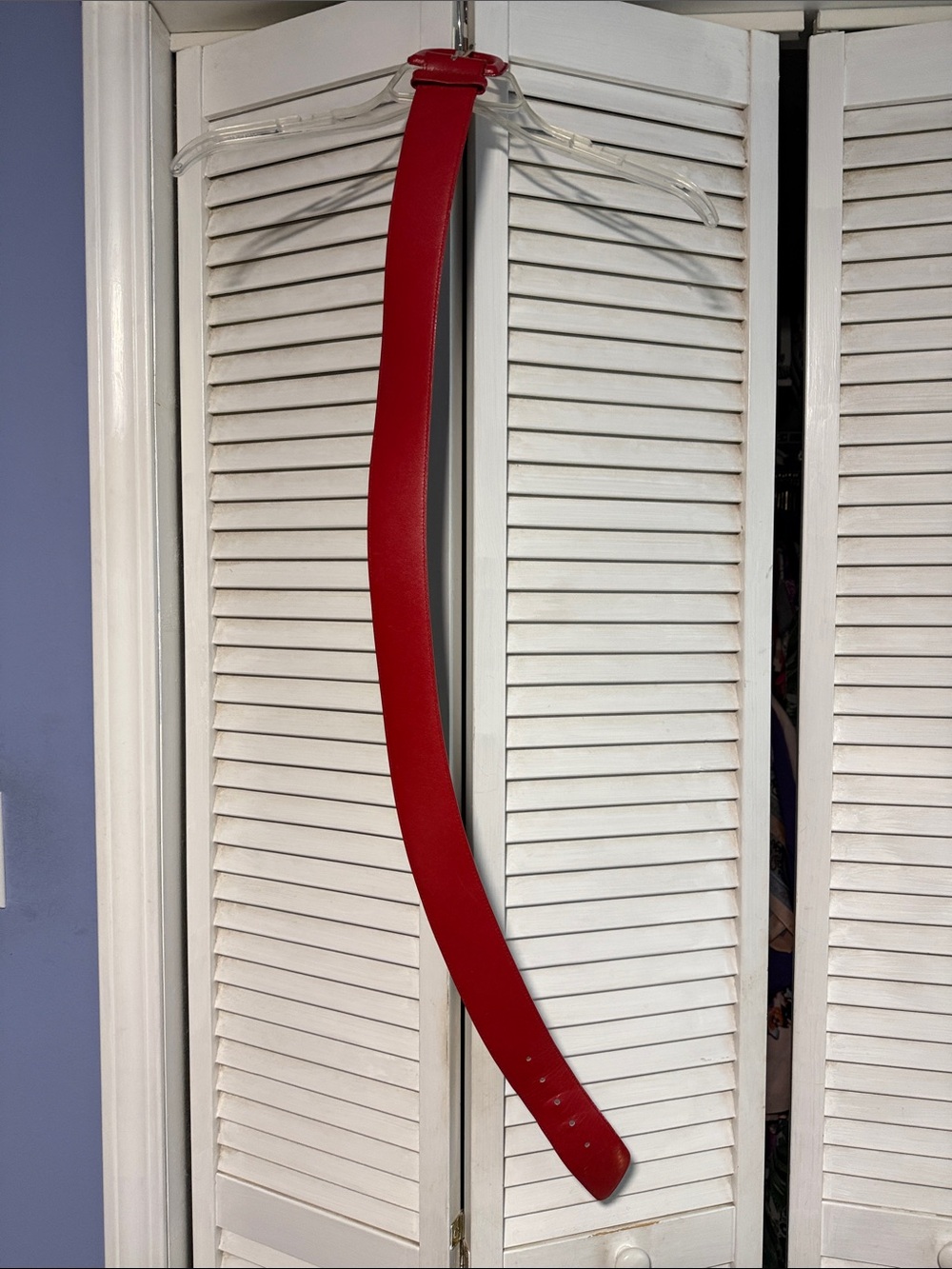 Red Wide Leather Belt